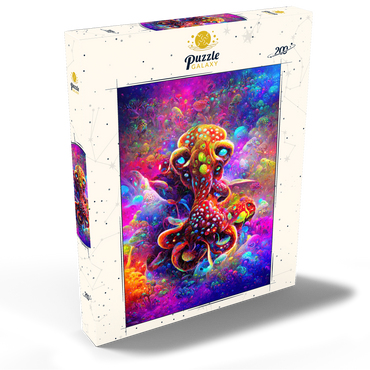 Darstellung des Puzzle Motivs Colorful Bioluminescent Underwater World 200 Puzzle Schachtel Ansicht2