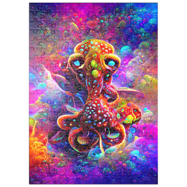 Darstellung des Puzzle Motivs puzzleplate Colorful Bioluminescent Underwater World 200 Puzzle