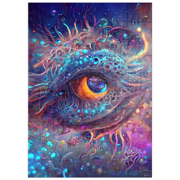 Darstellung des Puzzle Motivs puzzleplate Cosmic Abyssal Eye Creature 100 Puzzle