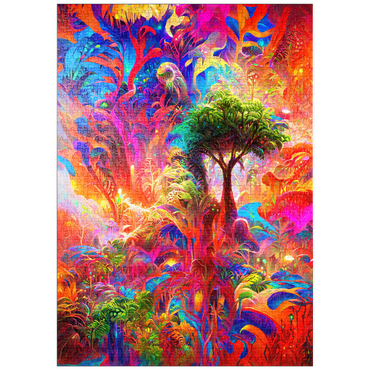 Darstellung des Puzzle Motivs puzzleplate Luminous Fantasy Jungle Landscape 1000 Puzzle