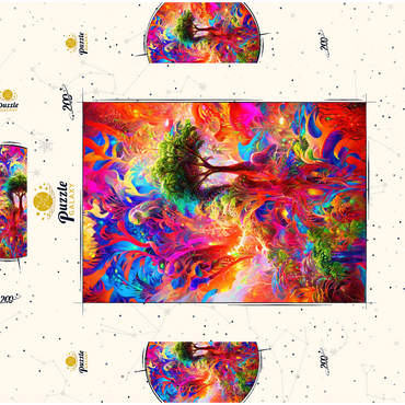 Darstellung des Puzzle Motivs Luminous Fantasy Jungle Landscape 200 Puzzle Schachtel 3D Modell