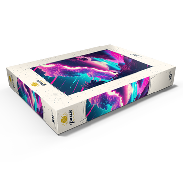 Darstellung des Puzzle Motivs Dreamlike Tropical Valley at Sunrise 500 Puzzle Schachtel Ansicht1