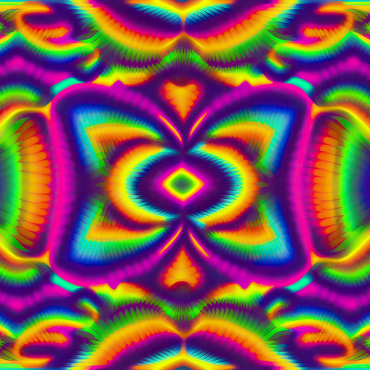 Darstellung des Puzzle Motivs Vibrant Psychedelic Pattern 1000 Puzzle 3D Modell