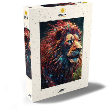 Darstellung des Puzzle Motivs Majestic Cybernetic Lion 1000 Puzzle Schachtel Ansicht2