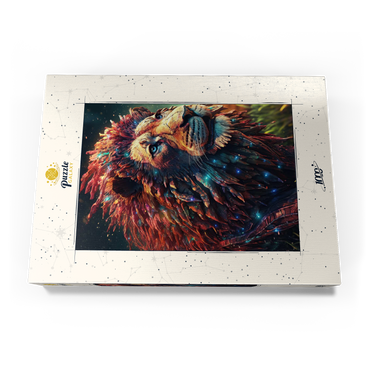 Darstellung des Puzzle Motivs Majestic Cybernetic Lion 1000 Puzzle Schachtel Ansicht3