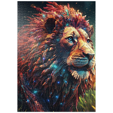Darstellung des Puzzle Motivs puzzleplate Majestic Cybernetic Lion 1000 Puzzle