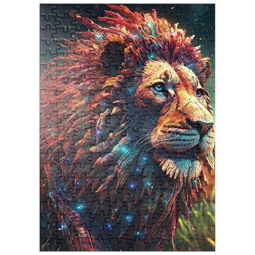Darstellung des Puzzle Motivs puzzleplate Majestic Cybernetic Lion 200 Puzzle