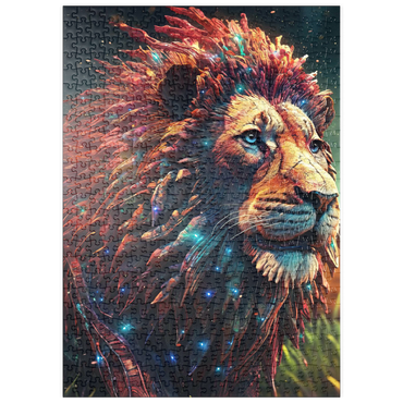 Darstellung des Puzzle Motivs puzzleplate Majestic Cybernetic Lion 500 Puzzle