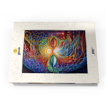 Darstellung des Puzzle Motivs Psychedelic Visionary Face 1000 Puzzle Schachtel Ansicht3