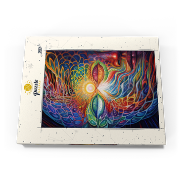 Darstellung des Puzzle Motivs Psychedelic Visionary Face 200 Puzzle Schachtel Ansicht3