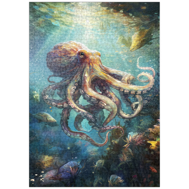 Darstellung des Puzzle Motivs puzzleplate Majestic Octopus 1000 Puzzle