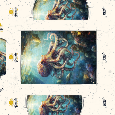 Darstellung des Puzzle Motivs Majestic Octopus 1000 Puzzle Schachtel 3D Modell