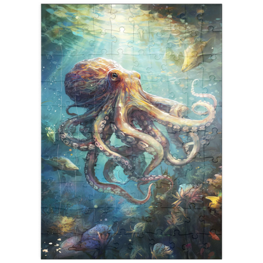 Darstellung des Puzzle Motivs puzzleplate Majestic Octopus 100 Puzzle