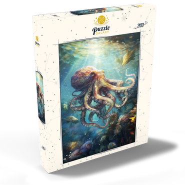 Darstellung des Puzzle Motivs Majestic Octopus 200 Puzzle Schachtel Ansicht2