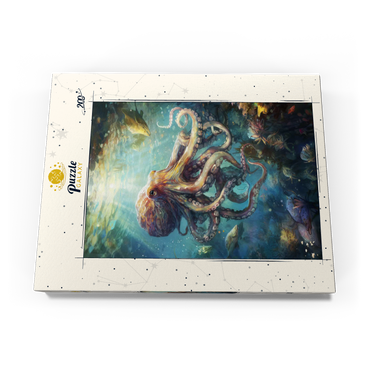 Darstellung des Puzzle Motivs Majestic Octopus 200 Puzzle Schachtel Ansicht3