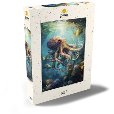 Darstellung des Puzzle Motivs Majestic Octopus 500 Puzzle Schachtel Ansicht2