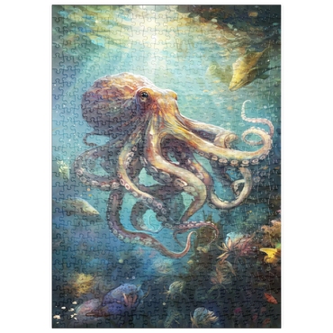 Darstellung des Puzzle Motivs puzzleplate Majestic Octopus 500 Puzzle