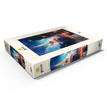 Darstellung des Puzzle Motivs Eiffel Tower at Night – Dreamy Paris Cityscape 500 Puzzle Schachtel Ansicht1