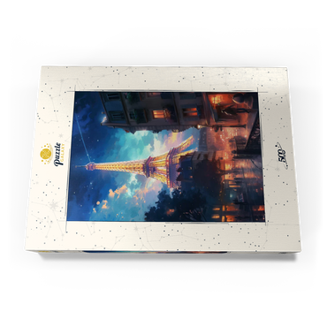 Darstellung des Puzzle Motivs Eiffel Tower at Night – Dreamy Paris Cityscape 500 Puzzle Schachtel Ansicht3