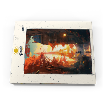Darstellung des Puzzle Motivs Eiffel Tower in Autumn 200 Puzzle Schachtel Ansicht3