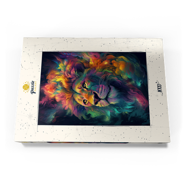 Darstellung des Puzzle Motivs Cosmic Lion 1000 Puzzle Schachtel Ansicht3
