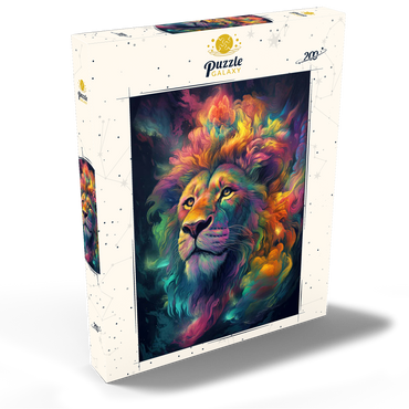 Darstellung des Puzzle Motivs Cosmic Lion 200 Puzzle Schachtel Ansicht2