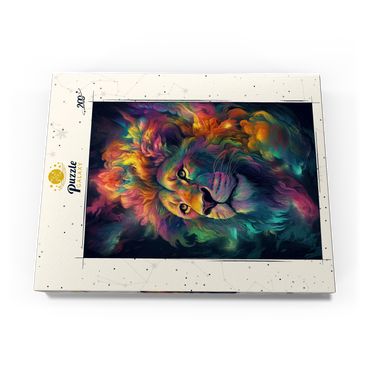 Darstellung des Puzzle Motivs Cosmic Lion 200 Puzzle Schachtel Ansicht3