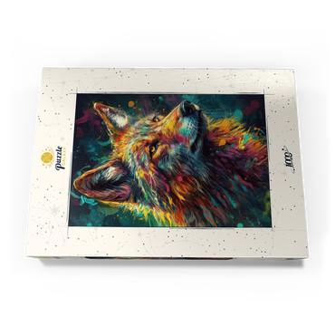 Darstellung des Puzzle Motivs Vibrant Wolf 1000 Puzzle Schachtel Ansicht3