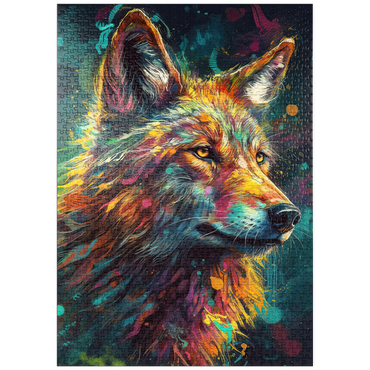 Darstellung des Puzzle Motivs puzzleplate Vibrant Wolf 1000 Puzzle