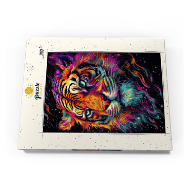 Darstellung des Puzzle Motivs Neon Tiger 200 Puzzle Schachtel Ansicht3