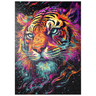 Darstellung des Puzzle Motivs puzzleplate Neon Tiger 200 Puzzle