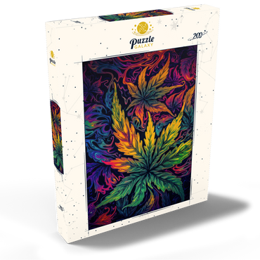 Darstellung des Puzzle Motivs Psychedelic Leaves 200 Puzzle Schachtel Ansicht2