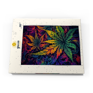 Darstellung des Puzzle Motivs Psychedelic Leaves 200 Puzzle Schachtel Ansicht3