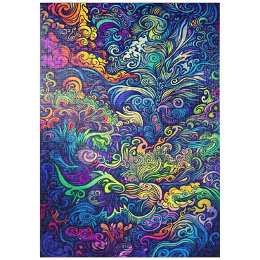 Darstellung des Puzzle Motivs puzzleplate Psychedelic Swirls 1000 Puzzle