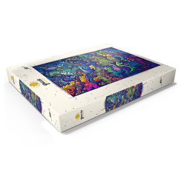 Darstellung des Puzzle Motivs Psychedelic Swirls 100 Puzzle Schachtel Ansicht1