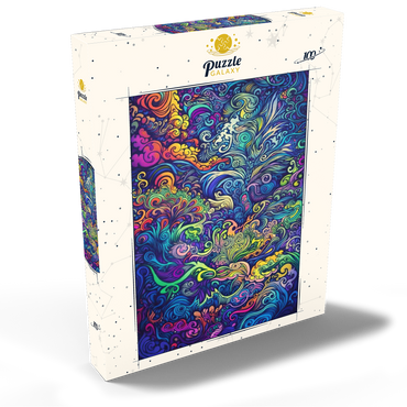 Darstellung des Puzzle Motivs Psychedelic Swirls 100 Puzzle Schachtel Ansicht2