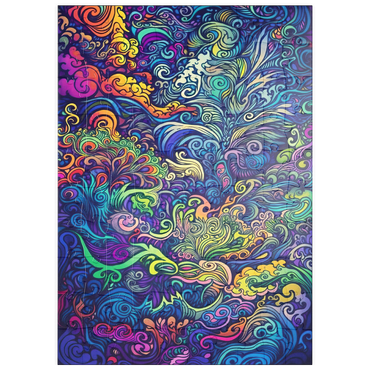 Darstellung des Puzzle Motivs puzzleplate Psychedelic Swirls 100 Puzzle