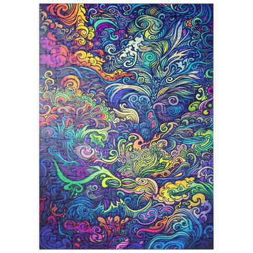 Darstellung des Puzzle Motivs puzzleplate Psychedelic Swirls 200 Puzzle