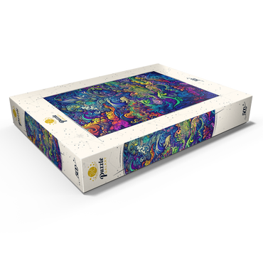 Darstellung des Puzzle Motivs Psychedelic Swirls 500 Puzzle Schachtel Ansicht1