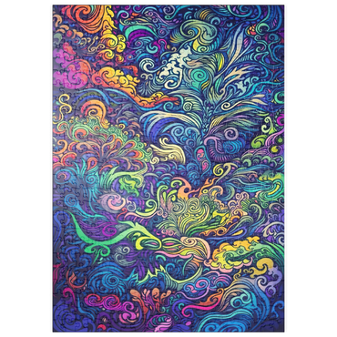 Darstellung des Puzzle Motivs puzzleplate Psychedelic Swirls 500 Puzzle