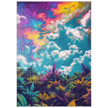 Darstellung des Puzzle Motivs puzzleplate Psychedelic Sky Over Vibrant Foliage 200 Puzzle