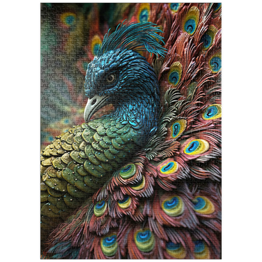 Darstellung des Puzzle Motivs puzzleplate Majestic Peacock 1000 Puzzle