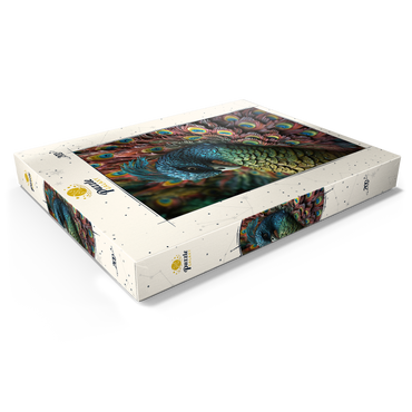 Darstellung des Puzzle Motivs Majestic Peacock 200 Puzzle Schachtel Ansicht1