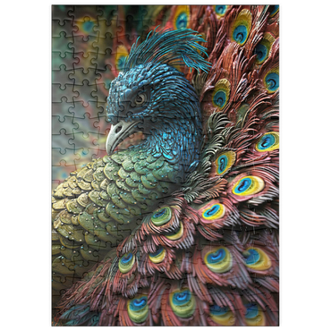 Darstellung des Puzzle Motivs puzzleplate Majestic Peacock 200 Puzzle