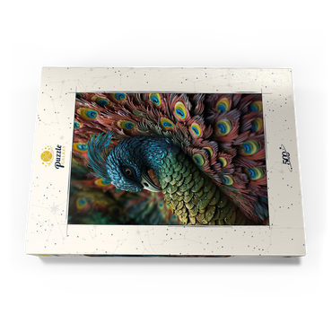 Darstellung des Puzzle Motivs Majestic Peacock 500 Puzzle Schachtel Ansicht3