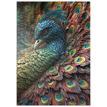 Darstellung des Puzzle Motivs puzzleplate Majestic Peacock 500 Puzzle