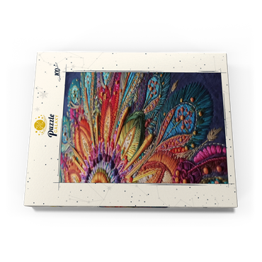 Darstellung des Puzzle Motivs Intricate Embroidery 100 Puzzle Schachtel Ansicht3