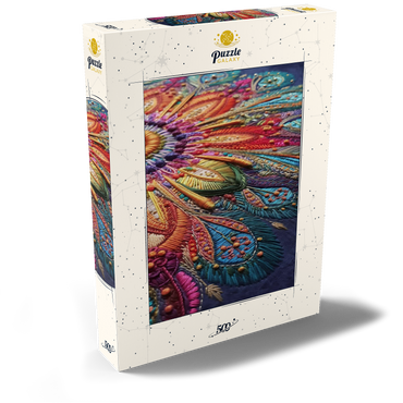 Darstellung des Puzzle Motivs Intricate Embroidery 500 Puzzle Schachtel Ansicht2