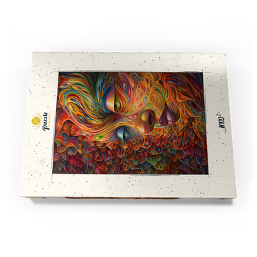 Darstellung des Puzzle Motivs Psychedelic Portrait 1000 Puzzle Schachtel Ansicht3