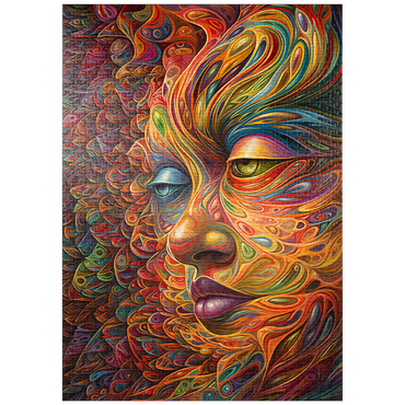Darstellung des Puzzle Motivs puzzleplate Psychedelic Portrait 1000 Puzzle